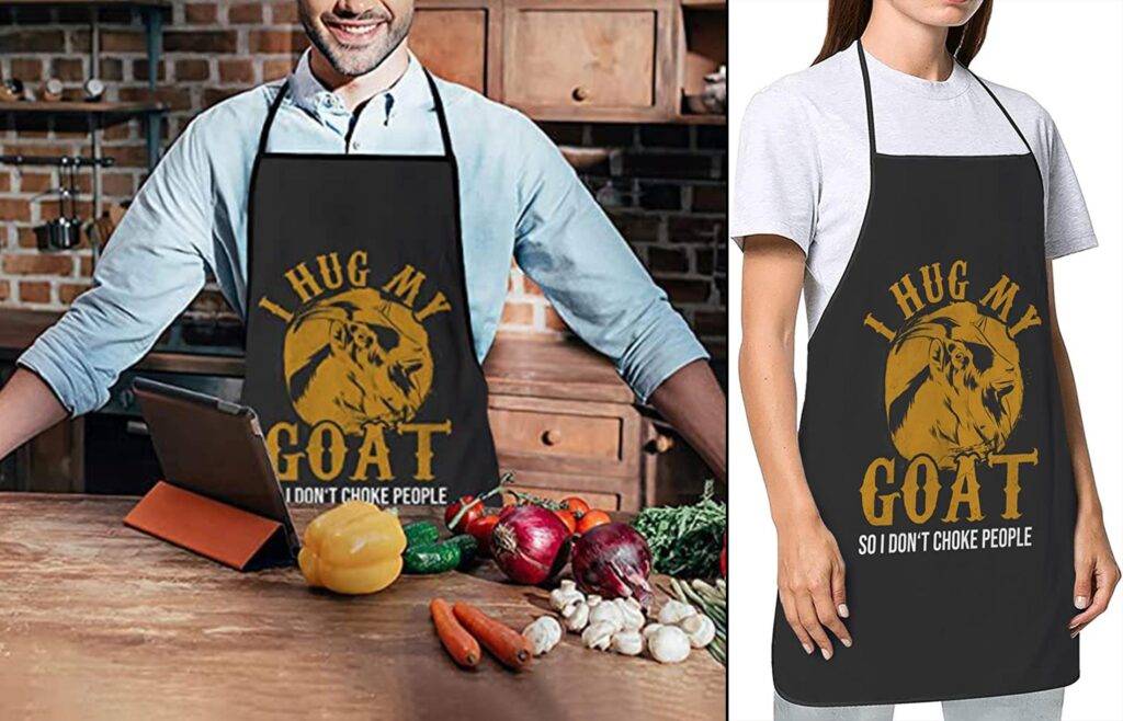 Funny Goat Lover BBQ Grill Aprons for Men&Women