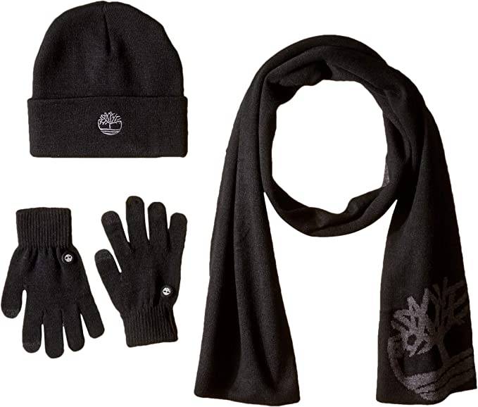 Timberland Double Layer Scarf, Cuffed Beanie & Magic Glove Gift Set
